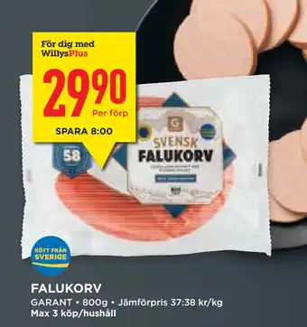 Willys Hemma FALUKORV erbjuda