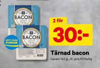 Tärnad bacon
