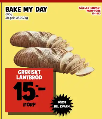 MatArket BAKE MY DAY erbjuda