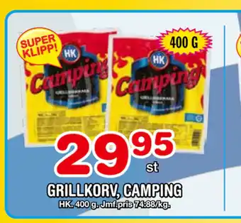 Nya Pulsen GRILLKORV, CAMPING erbjuda