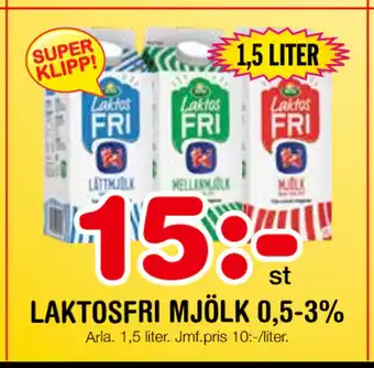 Nya Pulsen LAKTOSFRI MJÖLK 0,5-3% erbjuda