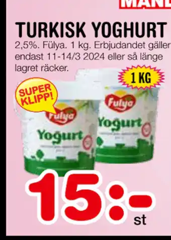 Nya Pulsen TURKISK YOGHURT erbjuda
