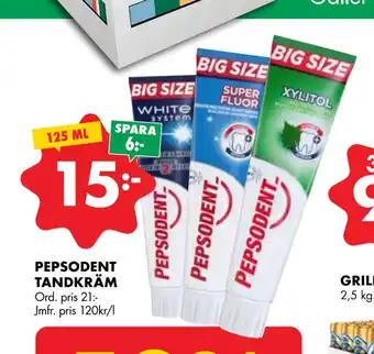 ÖoB PEPSODENT TANDKRÄM erbjuda