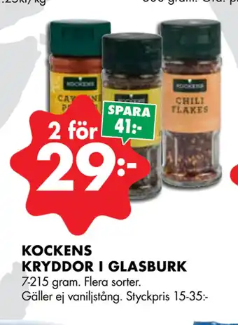 ÖoB KOCKENS KRYDDOR I GLASBURK erbjuda