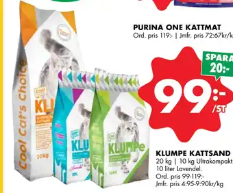 ÖoB KLUMPE KATTSAND erbjuda