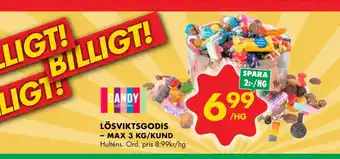 ÖoB LÖSVIKTSGODIS erbjuda