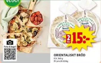 ICA Kvantum ORIENTALISKT BRÖD erbjuda