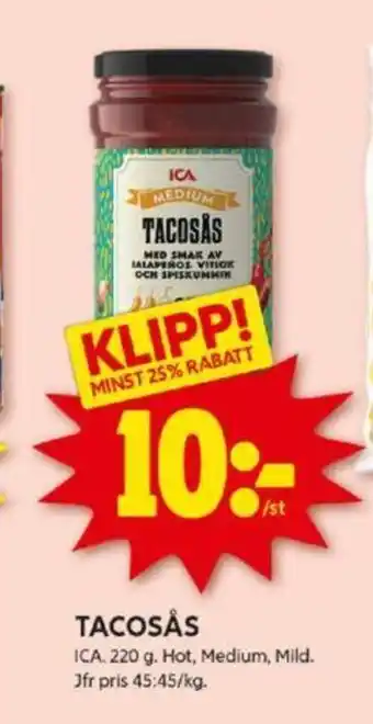 ICA Kvantum TACOSÅS erbjuda