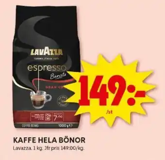 ICA Kvantum KAFFE HELA BÖNOR erbjuda
