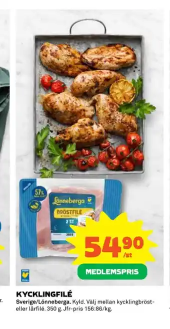 Coop Lönneberga kycklingbröstfilé erbjuda