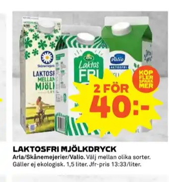 Coop Valio mellanmjölk erbjuda