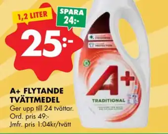 ÖoB A+ tvättmedel flytande erbjuda