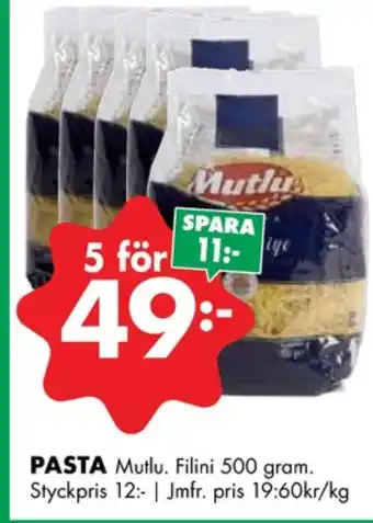 ÖoB Mutlu pasta sorterad erbjuda