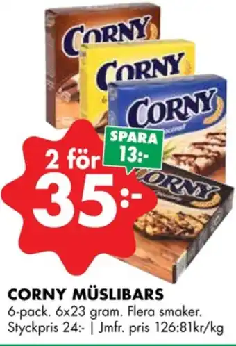 ÖoB Corny bars erbjuda