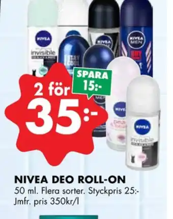 ÖoB Nivea deodorant roll-on erbjuda