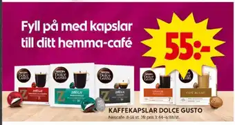 ICA Kvantum KAFFEKAPSLAR DOLCE GUSTO erbjuda