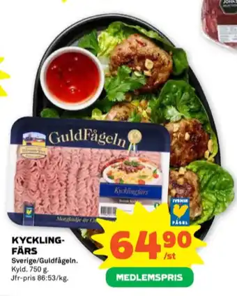 Stora Coop Guldfågeln kycklingfärs erbjuda