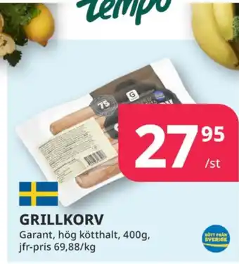 Tempo Garant grillkorv erbjuda