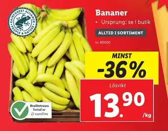 Lidl Bananer erbjuda