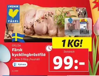 Lidl Färsk kycklingbröstfilé erbjuda