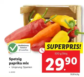 Lidl Spetsig paprika mix erbjuda