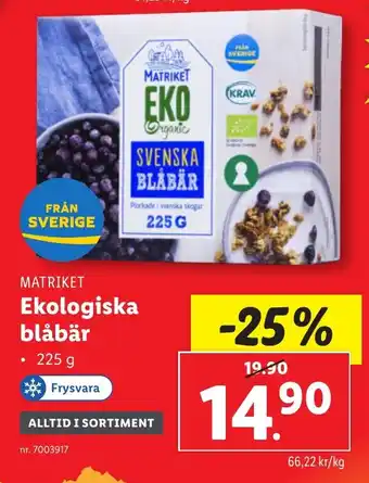 Lidl Ekologiska blåbär erbjuda