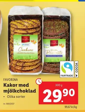 Lidl Kakor med mjölkchoklad erbjuda