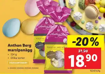 Lidl Anthon Berg marsipanägg erbjuda