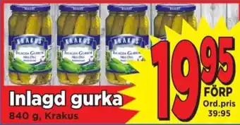 Supergrossen Inlagd gurka erbjuda