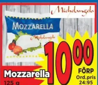 Supergrossen Mozzarella erbjuda