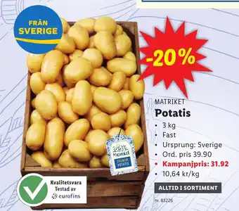 Lidl Potatis erbjuda