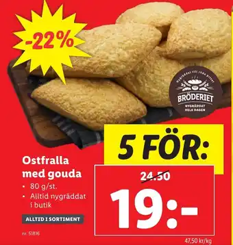 Lidl Ostfralla med gouda erbjuda