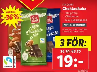 Lidl Chokladkaka erbjuda