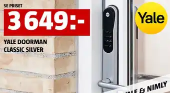 Bauhaus YALE DOORMAN CLASSIC SILVER erbjuda