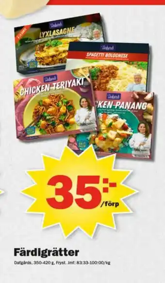 Pekås Färdigrätter erbjuda