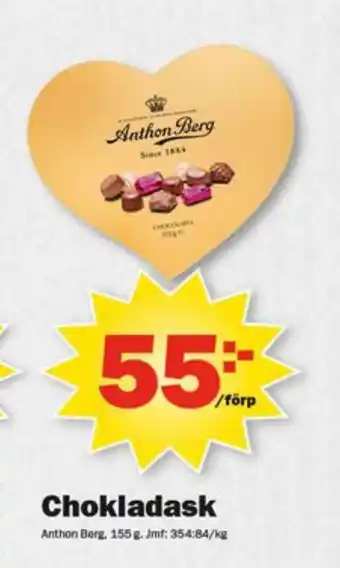 Pekås Chokladask erbjuda