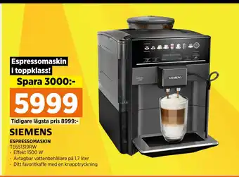 Power ESPRESSOMASKIN erbjuda