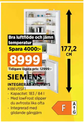 Power INTEGRERAD KYL/FRYS erbjuda