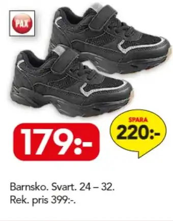 Bo Ohlsson Barnsko Svart. 24-32 erbjuda