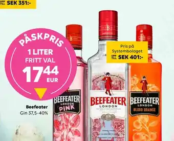 Border Shop Beefeater gin erbjuda