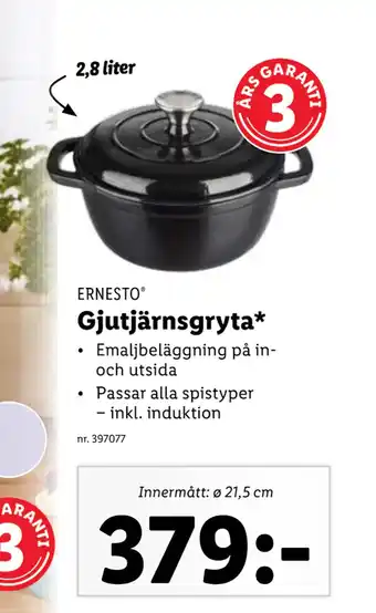 Lidl Gjutjärnsgryta erbjuda