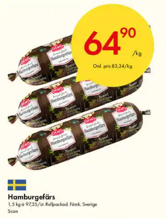 Snabbgross Scan Hamburgefärs 1,5 kg erbjuda
