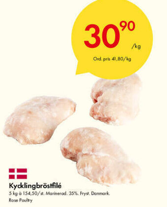 Snabbgross Rose Poultry Kycklingbröstfilé 5 kg erbjuda