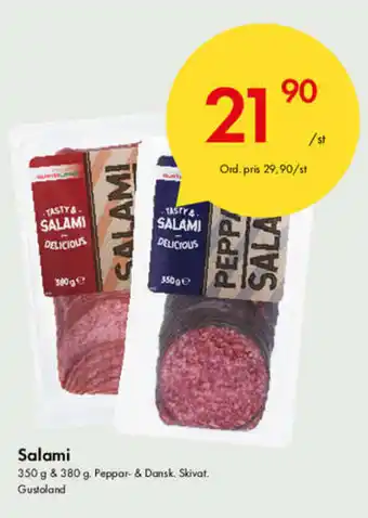 Snabbgross Gustaland Salami 350 g & 380 g erbjuda