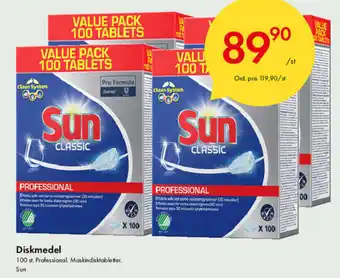 Snabbgross Sun Diskmedel 100 st erbjuda