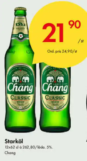 Snabbgross Chang Starköl 12x62 cl erbjuda