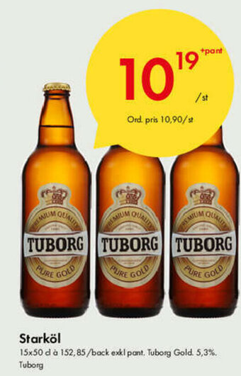 Snabbgross Tuborg Starköl 15x50 cl erbjuda