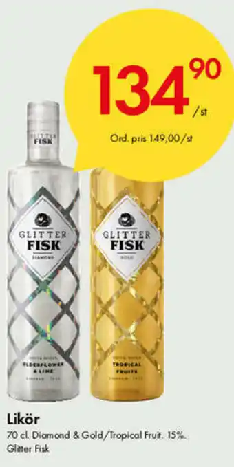 Glitter Fisk Likör 70 cl