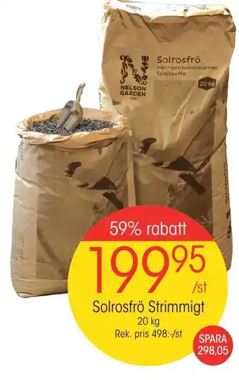 EKO Solrosfrö Strimmigt 20 kg erbjuda