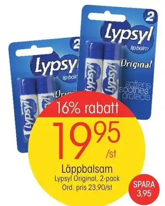 EKO Läppbalsam Lypsyl Original 2-pack erbjuda